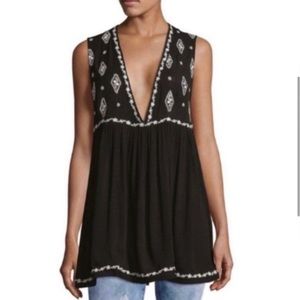 Free People Diamond Embroidered Tank
